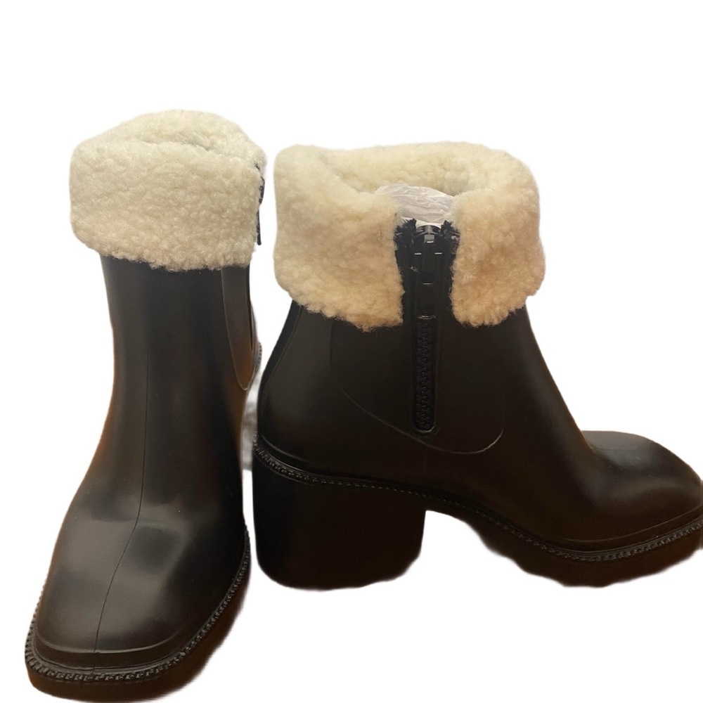 INC Black Rain Boots - Picture 3 of 6